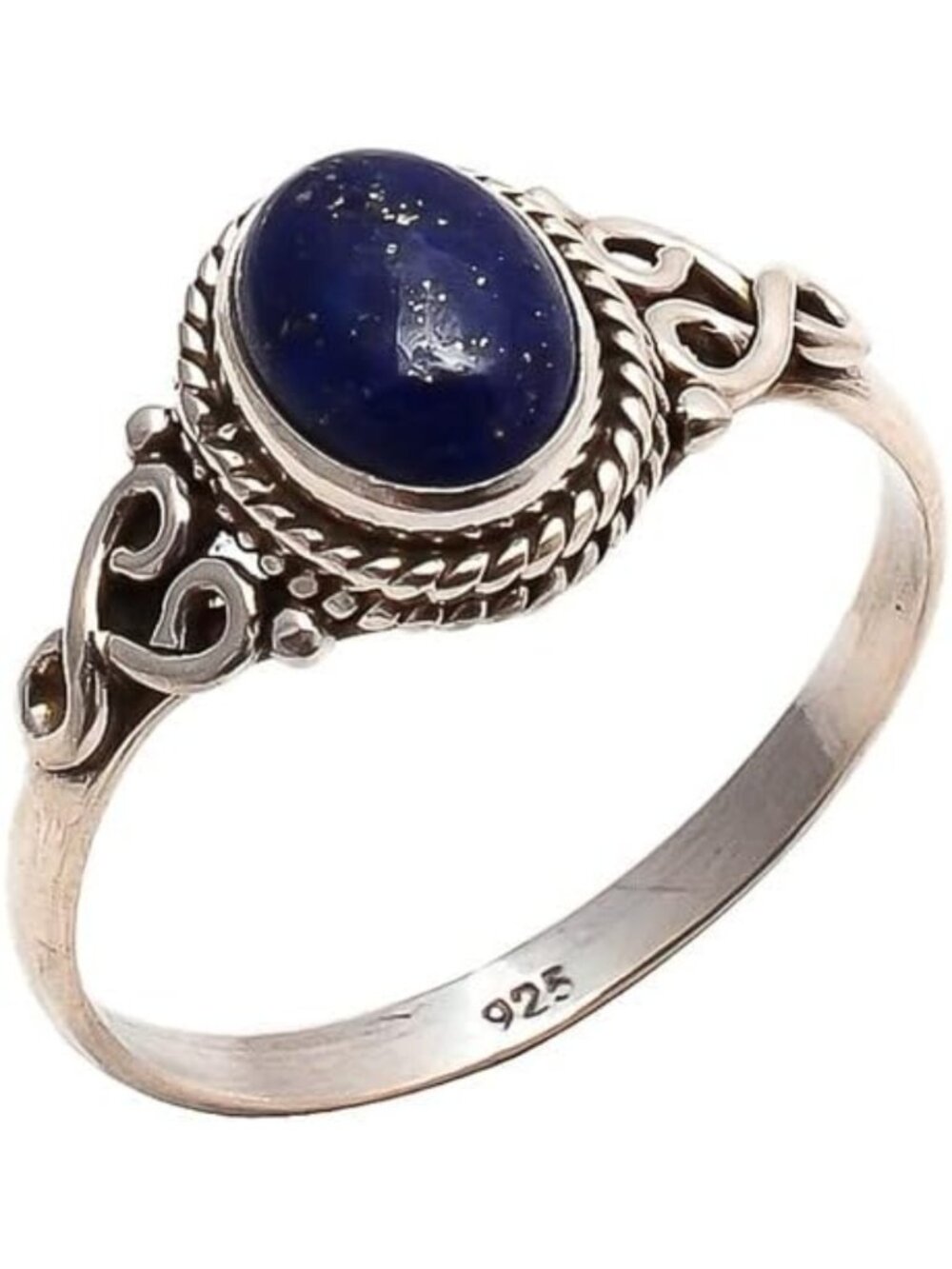 Handmade Lapis Lazuli 925 Sterling Silver Statement Ring - Unique Gemstone Gift